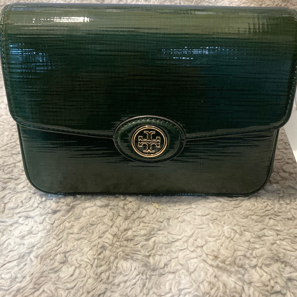 Tory Burch Dark Green Clutch